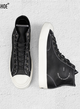 BLESS SHOE 22SS B6 手工制作 经典款白色真皮高帮休闲鞋小白鞋