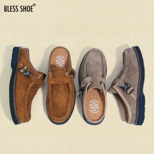 包头半拖穆勒鞋 Mules BLESS 23A 真皮袋鼠拖鞋 WALLABEE SHOE