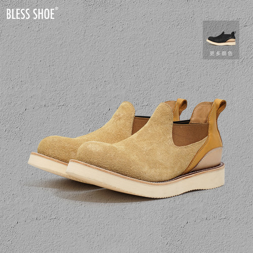 BLESSSHOE固特异低帮切尔西靴