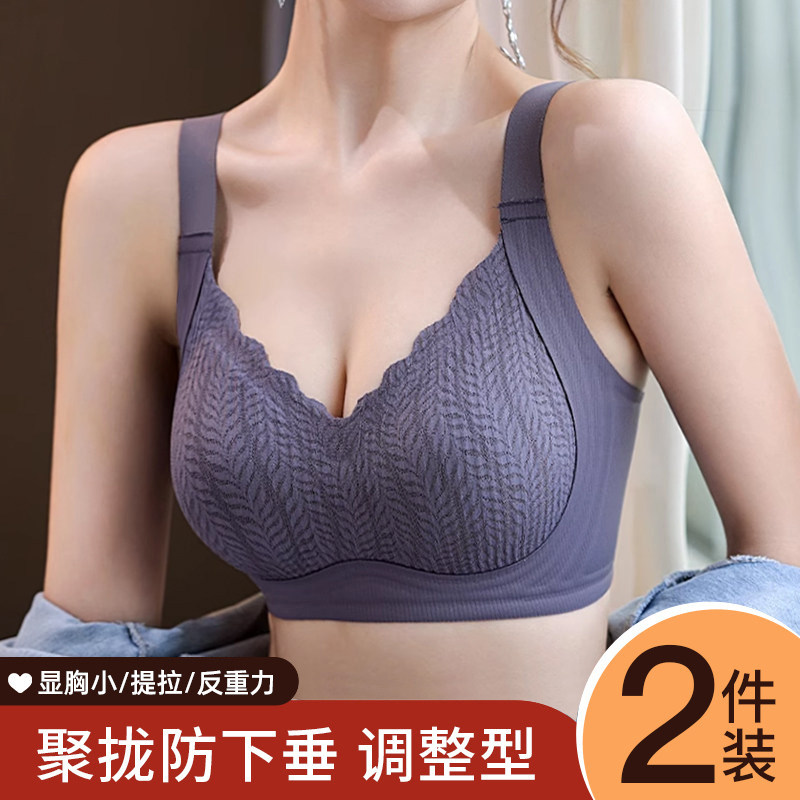 女款内衣小胸显大调整型聚拢防下垂收副乳文胸无钢圈胸罩2026新款