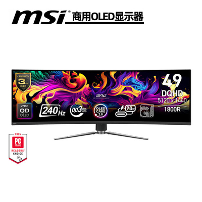 msi微星商用曲面OLED显示器49寸