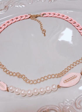 珍珠镶嵌小众设计感不褪色项链