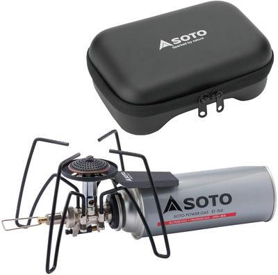 日本SOTO户外气炉头露营炉具便携单柄小巧 黑蜘蛛登山 现货