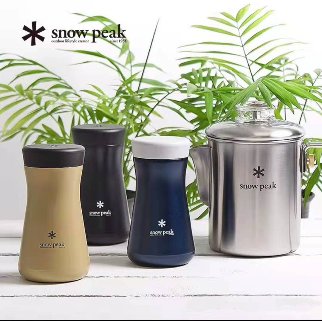 snow peak进口不锈钢真空保温杯 带盖大容量水杯 户外保温壶
