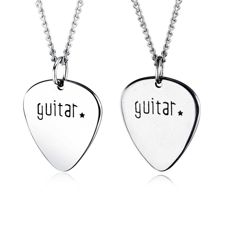 guitar吉他拨片 个性音乐钛钢项链 摇滚嘻哈吊坠 男女款钛钢首饰在类目 饰品/流行首饰/时尚饰品新, 项链中 - 来自Buy2taobao.com提供专业的淘宝代购服务