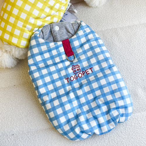 宠物秋冬衣泰迪博美比熊贵宾小型幼犬约克夏狗狗带牵引马甲保暖装