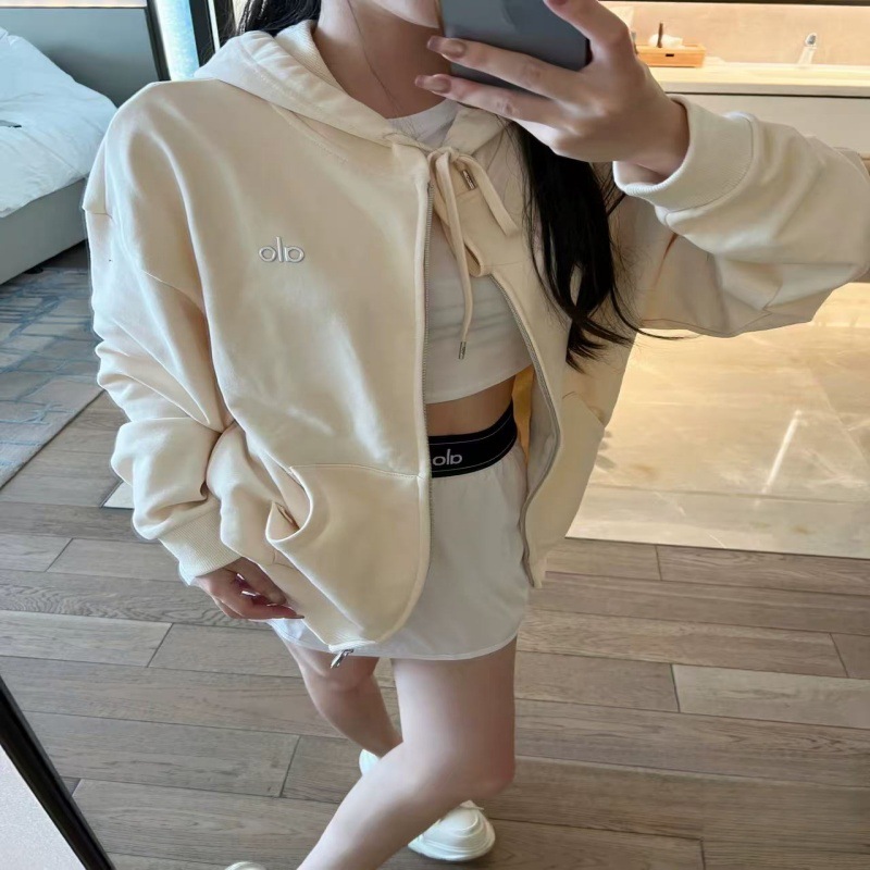 alo金智秀JISOO同款连帽卫衣