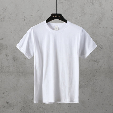 易网优选品质男装 孟加拉产外贸订单纯棉基础款圆领百搭短袖T恤