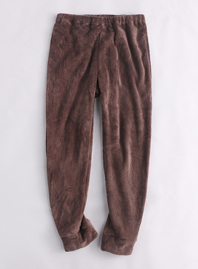 易网优选品质服饰 女士松紧腰居家珊瑚绒长裤冬季保暖家居休闲裤