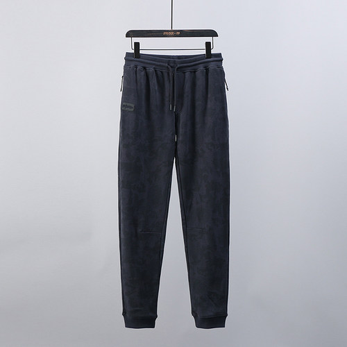 系带纯棉毛圈迷彩运动裤定制款