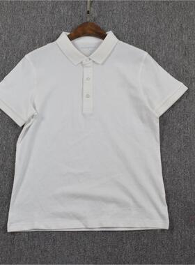 MIX家  欧美系  女装朱迪棉翻领短袖 浅绿色 白色