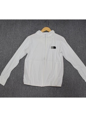 MIX家  欧美系 男款拉链防晒皮肤衣 白色浅灰