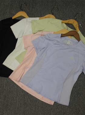 MIX家  欧美系 背后网纱运动休闲速干短袖 多色