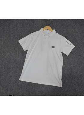 欧美系  男装轻薄翻领速干休闲短袖 白色