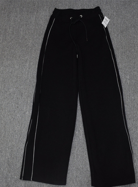 MIX家 欧美系 女装柔软空气层阔腿休闲长裤 黑色卡其