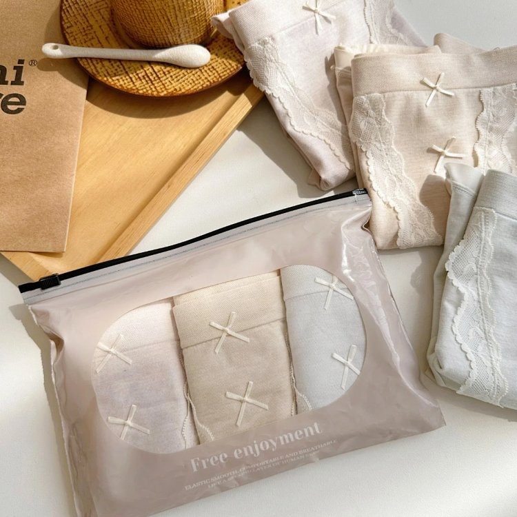 莫代尔蝴蝶结+蕾丝高弹内裤一体成型侧边无接口女士内裤,女士内衣/男士内衣/家居服,女三角裤,淘宝优惠券,粉丝福利购,淘宝优惠卷