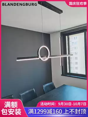 Dining room long strip chandelier 2021 new modern simple bar minimalist LED lights Nordic creative personality lamps