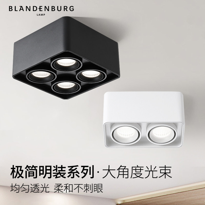 护眼明装筒灯店铺商用超亮led吸顶筒灯广东中山双头天花板无主灯