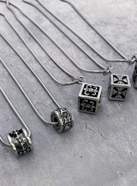 CH轻奢小众六面立体十字架项链