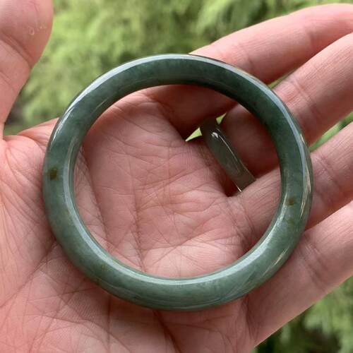 缅甸翡翠A货深绿色正圈51.5mm