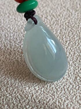 缅甸翡翠吊坠A货冰起胶白色福瓜挂件白冰吊坠福瓜挂件一物一证