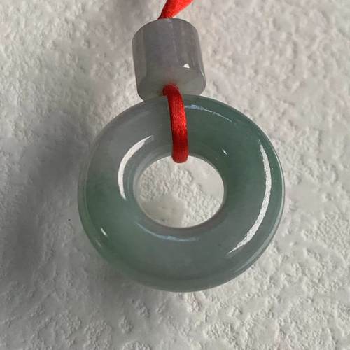缅甸天然翡翠甜甜圈吊坠车挂挂件