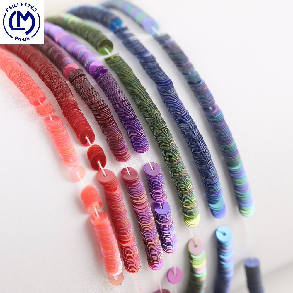 法国透明炫彩刺绣辅料亮片