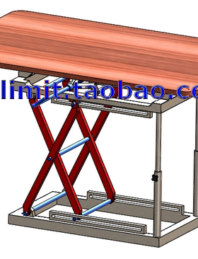 Solidworks可调高度的桌子模型igs step proe creo FreeCAD UGNX
