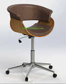 Solidworks椅子模型带参数step UGNX FreeCAD igs适用于Proe creo