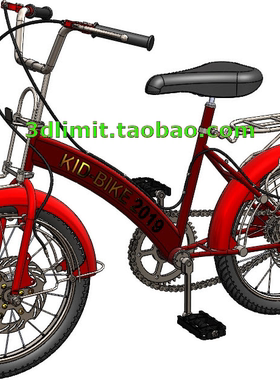 Solidworks自行车模型带参数 igs step proe creo FreeCAD UGNX
