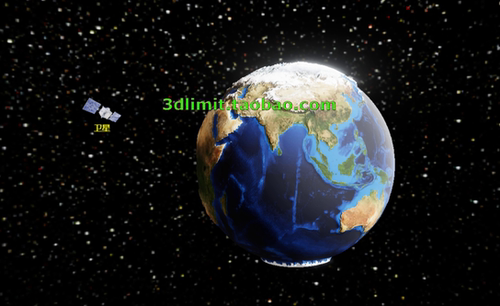 3D HTML5 webGL Threejs地球人造卫星模型场景设计制作展示动画