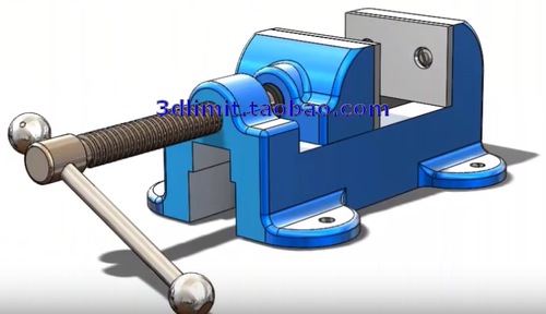 Solidworks 虎钳 设计制作视频教程 Proe FreeCAD UGNX CREO动画