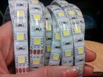 LED5050贴片灯带 滴胶防水60灯LED灯带12v红黄蓝绿正白暖白光5米