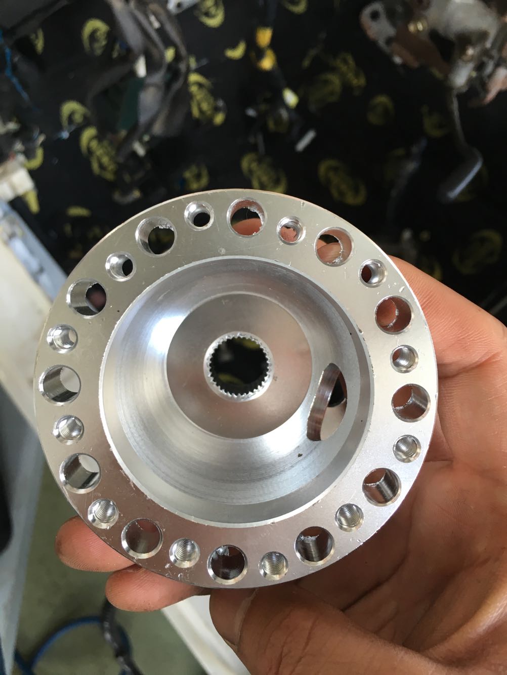 五菱夏利海马奇瑞标志雪铁龙改装方向盘底座赛车方向盘专连接底座