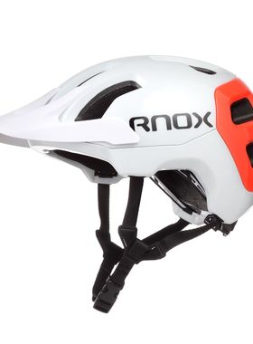 RNOX山地自行车头盔 一体成型大帽檐自行车 越野车骑行装备头盔
