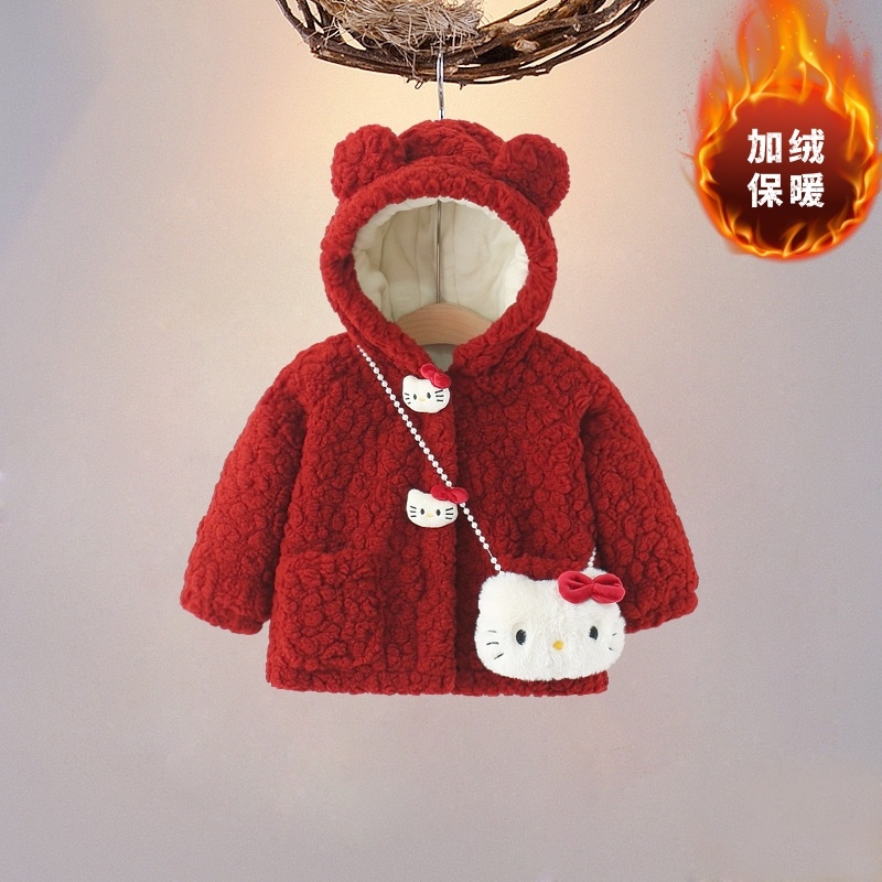 女童棉衣冬季加厚棉服