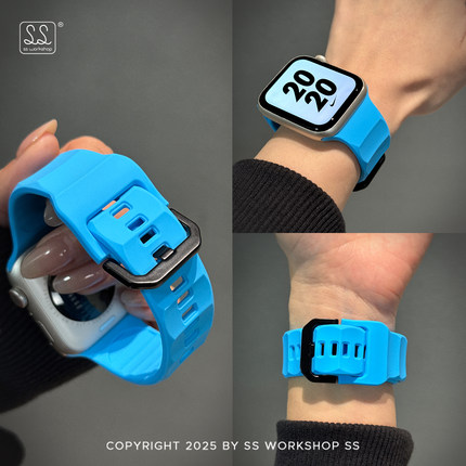 夏季新款iwatch表带s11适用苹果applewatch腕带ultra运动10硅胶se