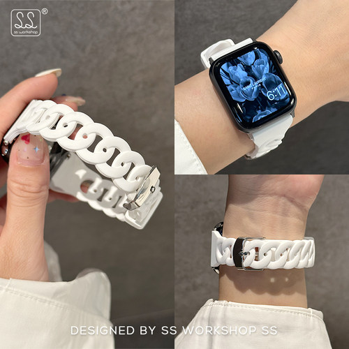 新款镂空运动硅胶表带适用iwatch