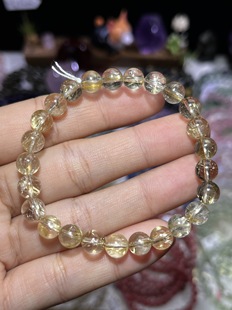 NO.5752天然金发晶手链7.2mm13.6g