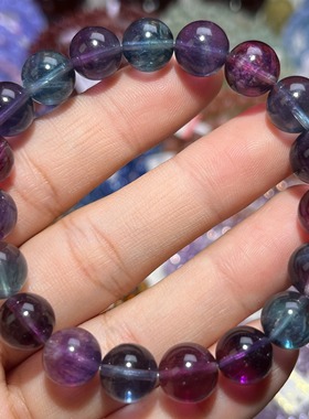 NO.5027天然彩萤石手链10mm33.3g