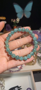 NO.2673天然绿蓝晶手链8mm26g