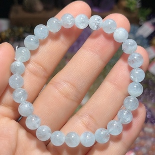 NO.3055天然海蓝宝手链7.1mm13.1g