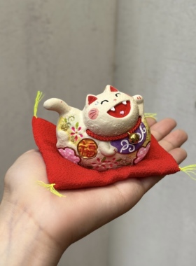 素烧陶瓷招财猫生日礼品开业礼品