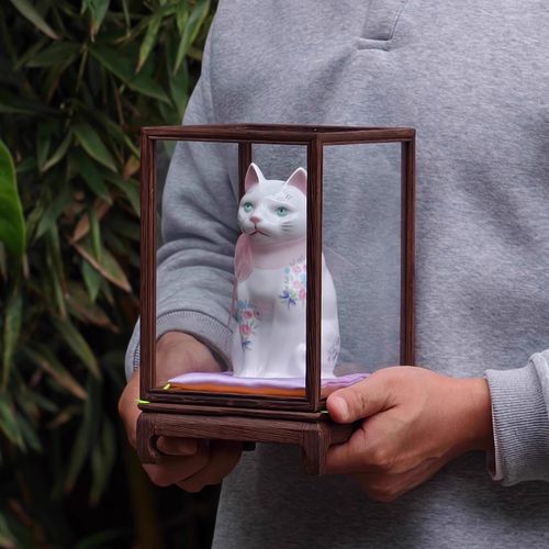 小红书种草陶瓷招财猫桌面摆件