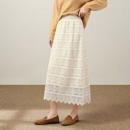 苏醒的乐园气质蕾丝半身裙2025年冬季新款松紧腰裙子女