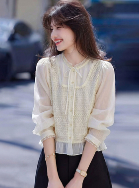 2026年春季新款假两件长袖衬衫SXCS26045