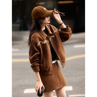 乐园翻领夹克半裙套装 休闲女装 2025年冬季 新款 两件套 季 苏醒