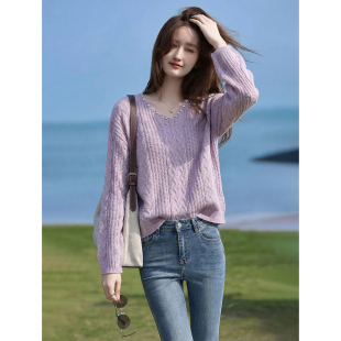 毛衣针织衫 女装 早春漂亮穿搭打底衫 春装 气质上衣 2026春季 女款 新款