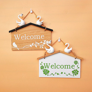 比翼鸟主人房间门牌挂牌创意家居少女心卧室牌木质个性欢迎牌壁饰