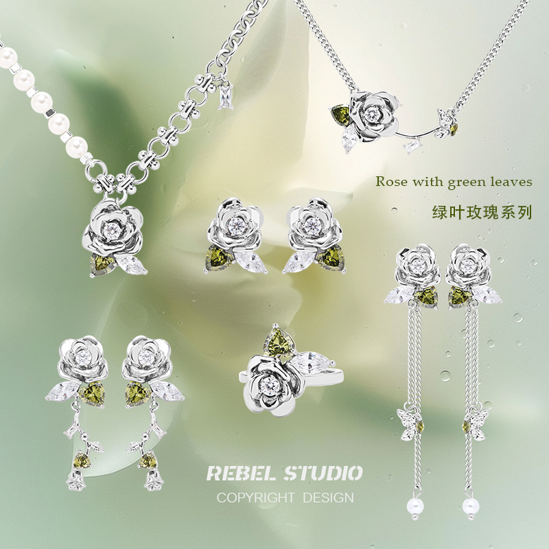 rebelstudio玫瑰花朵系列饰品